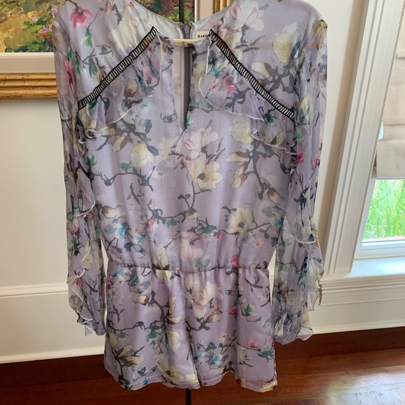 Floral Lavender Karina Grimaldi Romper - Picture 2 of 7